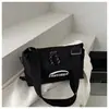 Bolso de Mano Tipo Bollo de Tela Oxford con Estampado de Letras Estilo Coreano 2025 Nuevo Colorido Casual Versátil Bolso de Hombro Cruzado