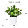 Mini maceta de plástico artificial hecha a medida para escritorio, regalo transfronterizo, hierba de cobre Pu, planta verde, crisantemo silvestre, flor artificial, bonsái de simulación