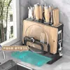 Wow Kitchen Estante de Almacenamiento Multifuncional Transpirable con Drenaje para Cuchillos