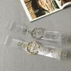 Cinturón ancho de color transparente nuevo, moda europea y americana, hebilla de anillo redondo personalizada, sello de cintura para la cabeza, abrigo de mujer, cinturón decorativo de moda
