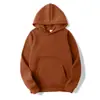 Sudadera con capucha de forro polar de color liso, manga corta, para otoño e invierno, para hombre y mujer, estilo casual holgado, disponible en 19 colores, sudadera deportiva