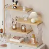 Estante de Almacenamiento de Encimera de Baño de Gama Alta para Productos de Cuidado de la Piel, Caja de Almacenamiento de Cosméticos de Escritorio, Gabinete con Portavasos de Acrílico