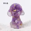 Cola de Cascalho de Cristal Natural Artesanato de Resina Cachorro Urso Filhote Decoração de Mesa para Casa Artesanato Ornamentos Atacado