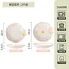 Ins Cerámica Esmaltada Pequeña Fresca Vajilla Chaozhou Juego Plato Tulipán Lindo Bol para Arroz y Sopa Hogareño Alta Apariencia