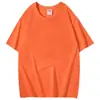 Algodón de Xinjiang 400g Peso Pesado Sencillo Algodón Puro Manga Corta Unisex Camiseta Base para Pareja Top de Manga Media Estilo Americano