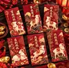 Sobre Rojo de Año Nuevo para Negocios Simple y Elegante Estampado en Caliente Nombre de la Empresa Visita de Año Nuevo para Clientes Regalo Año del Cordero Sobre Rojo