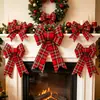Cinta de Cuadros de Copos de Nieve Navideños Cinta para Lazos de Regalo DIY Decoraciones para Árbol de Navidad Decoraciones