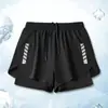 Shorts de Corrida para Treino, Pista e Campo Esportiva Maratona Soltos Secagem Rápida Forro Anti-Exposição Equipamento Fitness Shorts de Natação Três Quartos