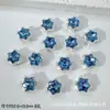 Nuevas Cuentas Espaciadoras de Cristal de Nieve de Diamante Multicolores de Ocho Agujeros para Pulsera Colgante Hecha a Mano con Cuentas DIY Accesorios de Aleación