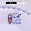 Joias de Diamante com Fundo Plano de Formato Especial para Nail Art Symphony Gota d'Água Coração Acessórios para Unhas Material para Prendedor de Cabelo DIY Unha Usável Atacado