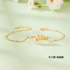 Prata de lei S925 novo doze flor deus calcedônia fivela da paz pulseira ágata natural alta gelo joias de menina atacado