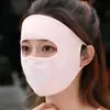 Facekini Máscara de Proteção Solar Facial Completa para Mulheres Bonitas, Proteção UV de Verão, Seda Gelada, Leve, Respirável, Máscara de Proteção para os Olhos