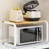 Suministro de fábrica estante de almacenamiento para horno microondas de cocina, estante de almacenamiento para horno retráctil de múltiples capas para piso, estante para condimentos de cocina