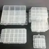 Caixa de armazenamento plástica com compartimentos fixos, caixa com fecho integrado, caixa de joias, diamante brilhante, DIY manual, caixa de acabamento de mesa com tampa flip