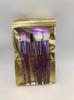 Kit de 10 pincéis de maquiagem transfronteiriço, cabo de cristal com lantejoulas, pincel de fibra para rosto e olhos, ferramentas de beleza coloridas