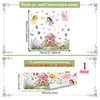 Uma Variedade de Adesivos de Janela de Fada das Flores de Conto de Fadas para Portas e Janelas de Vidro, Adesivos de Vidro Eletrostáticos com Visibilidade Frente e Verso