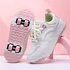 Zapatos con ruedas para niñas, cuatro ruedas, infantiles, transformación oculta, patines, patines de hielo, niños, adultos, zapatos de ruedas, transfronterizo