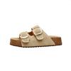 Versión de Piel de Vaca ~ Suela Gruesa que Aumenta la Altura Hebilla de Cinturón Trenzada Sandalias Birkenstock para Usar al Aire Libre Sandalias de Una Sola Tira Retro Chanclas de Playa para Mujer