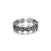 Anillo de Dedo Índice de Flor Pequeña Vintage Desgastado para Mujer ins Moda Distintivo Lujo Ligero Textura Combinable Margarita Anillo Abierto