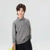 Valle del Viento 2026 Otoño Nuevo Estilo Coreano de Moda Suéter de Punto con Cuello Camisero para Niños Camisa POLO Elegante para Niños