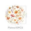 Mantel de Mesa para Fiesta de Otoño con Flores Silvestres Retro, Tema de Acción de Gracias y Cosecha, Reunión Familiar, Mantel Desechable, Banderín