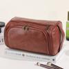 Bolsa de Viaje Impermeable de Cuero Aceitado Portátil para Viajes Gran Capacidad Bolsa de Almacenamiento para Cosméticos Neceser Portátil Neceser Portátil