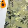 Tela de brocado impresa color verde claro de rayón con brillo, nuevo estilo chino estampado de pino para vestido cheongsam mujer
