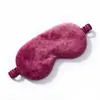 Máscara de Dormir Pelúcia Cor Macaron Flanela Pelo Falso de Coelho Bloqueio Total Respirável para Sesta do Meio-dia Viagem Proteção para os Olhos