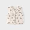 Colete Quente para Bebê Outono e Inverno Colete de Algodão para Bebê Colete Infantil Top Acolchoado para Recém-Nascido