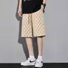 Shorts Esportivos de Novo Estilo Transfronteiriços para Homens, Shorts Casuais de Verão Soltos Retos, Shorts de Meio Comprimento Respiráveis de Seda de Gelo para Jovens