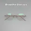 Gafas Sin Montura Ultraligeras para Mujer, Disponibles con Lentes Graduados, Luz Azul Anti-Reflejo, Fotocromáticas, Estilo Coreano, Temperamento Puro y Deseable, Monturas de Gafas Ojo de Gato