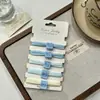 Estilo Fresco Banda Azul Sal Marina Banda de Goma de Alta Elasticidad Duradera Cuerda para el Cabello Sin Costuras para Mujer Adorno de Cabeza Simple para Cola de Caballo Alta