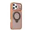 Adequado para iPhone 18 Pro Max, capa de celular com suporte rotativo de toque suave e acabamento brilhante, capa de celular Apple 17 fosca com resfriamento e anti-queda
