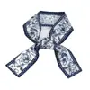 Bufanda Larga de Seda Elegante Floral para Mujer, Versátil, Coleta Floral Fresca, Accesorio para el Cabello de Cinta, Bufanda de Regalo