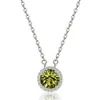 Collar Redondo de Cadena para Clavícula con Colgante Redondo de Plata de Ley S925 de Doce Piedras de Nacimiento Transfronterizo Europeo y Americano Estilo Simple de Amazon