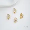 Pulsera DIY de Perlas con Abalorios Espaciadores de Zirconio de Colores Rellenos de Oro de 14 Quilates que Conservan el Color, Mariposa Abeja, Agujero Doble, Fila Doble, Agujero Triple, Fila Triple