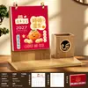 2027 Portalápices de Madera Calendario Personalizado Arte de Hierro Calendario Mensual Personalización Empresarial Impresión Publicitaria Regalo Empresarial