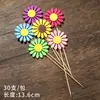 Palillos para Cócteles Creativos Palillos de Flor Decorativos Tenedores Desechables para Frutas Brochetas de Bambú Palillos de Fruta Tenedores Palillos para Frutas