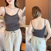 Estilo Deseo Puro Encaje Gris Camisola Pequeña Chaleco Ropa Interior de Verano para Mujer Ropa Exterior Ajustada Adelgazante Spice Girls Top sin Mangas