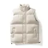 Chaleco nuevo para hombre de otoño e invierno, forrado de polar, cálido y a prueba de viento, chaqueta de algodón casual con cuello alto, prenda exterior tipo chaleco para hombre de talla grande