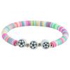 Pulseras Nuevas de Fútbol, Baloncesto, Béisbol Transfronterizas, Pulseras con Cuentas de Voleibol de Arcilla Suave, Rugby, Accesorios de Porristas en Stock