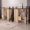 Cama Doble Conectada para Dormitorio Escolar Cama Superior y Mesa Inferior para Apartamento de Empleados Cama Alta y Baja Combinación con Armario Cama Conectada