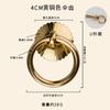 Gaveta de Armário de Medicina Chinesa de Cobre Puro Dourado Puxador de Anel Circular de Furo Único Maçaneta de Porta de Guarda-Roupa Novo Puxador de Gaveta de Latão Chinoiserie