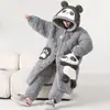 Pijama masculino inverno forrado com fleece espessado acolchoado de três camadas roupão de dormir longo quente de fleece de coral para crianças mais velhas e adolescentes conjunto