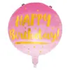 Globo Redondo de Cumpleaños en Inglés de 18 Pulgadas Globo de Papel de Aluminio Celebración de Boda Varios Estilos Decoración de Fiesta Globo Transfronterizo