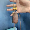 Collar Trenzado de Cuerda con Perlas de Piedra Natural para Mujer, Cadena para Clavícula de Piedra Ojo de Tigre Estilo Chino Nuevo Vintage, Accesorio Largo Colgante para el Cuello con Manchas