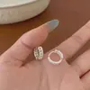 Pendientes de Perla Estilo Coreano Francés Elegante con Cierre de Plata 925 Pendientes de Gama Alta Corazón Flor Pendientes Versátiles para Mujer Venta al por Mayor
