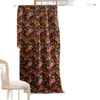 Cortinas Retro Estilo Americano con Rosas, Más Vendidos Transfronterizos, Estilo Pintura al Óleo Jacquard, Semioscuras, Cortinas sin Taladro para Ventanas de Mirador de Dormitorio