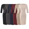 Vestido Rachel de un solo hombro, ajustado al cuerpo, bodycon para mujer, nueva colección otoño 2026, elegante, sexy y ceñido, de manga media