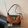 Bolsa Retro de Gran Capacidad para Viajeros de Comercio Exterior para Mujer 2025 Nueva Bolso Cruzado de Gama Alta de Color Contrastante Bolso de Hombro Único
